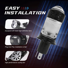 Fidi H4 LED Projector Headlight – 16000LM, IP68 Waterproof, Mini Bi-Led for Car, Bike & Truck (Set of 1)