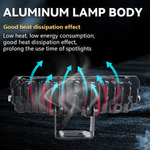 FD-34 4-Lens Fog Lamp with DRL — Red & Blue DRL Modes