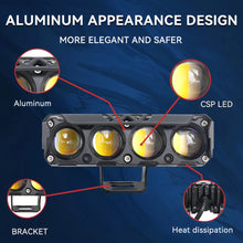 FD-34 4-Lens Fog Lamp with DRL — Red & Blue DRL Modes