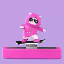 Skating Panda – Cute Dashboard Toy with Parking Phone Number Plate (Skating Car Panda)