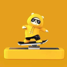 Skating Panda – Cute Dashboard Toy with Parking Phone Number Plate (Skating Car Panda)