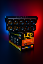 FD-50 Premium 10 Lens LED Fog Light | Red DRL | White & Yellow Dual Beam | High-Power Auxiliary Lamp