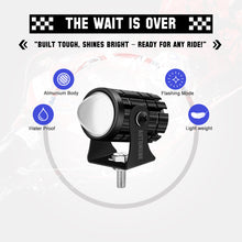 FIDI U1 Combo (2xFog Lamps , 1 Switch) - Red DRL, Yellow and White Beam (25W) | Universal Fit for all Motorcycles, Cars and Scooters